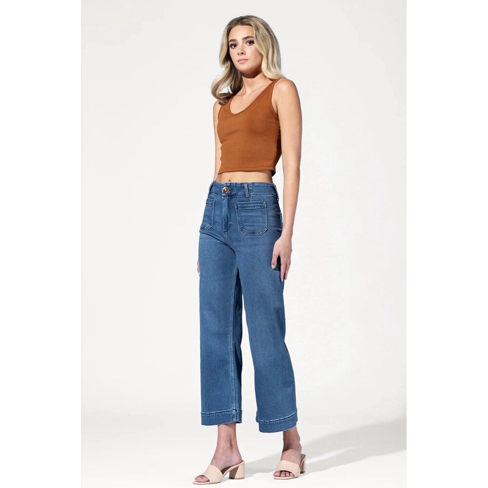 Mica Los Angeles Jeans Cabbage Patch High Rise Wide Leg Women’s 30